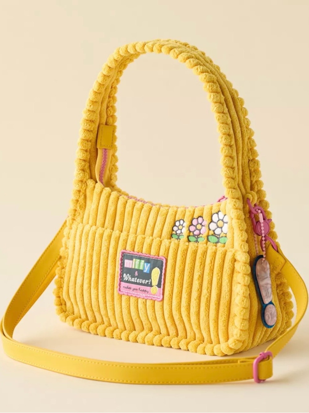 NIB Whatever! Makes You Happy x Miffy corduroy crossbody bag - Picture 2 of 8